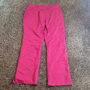 Medium hot pink scrub pants. Healing hands